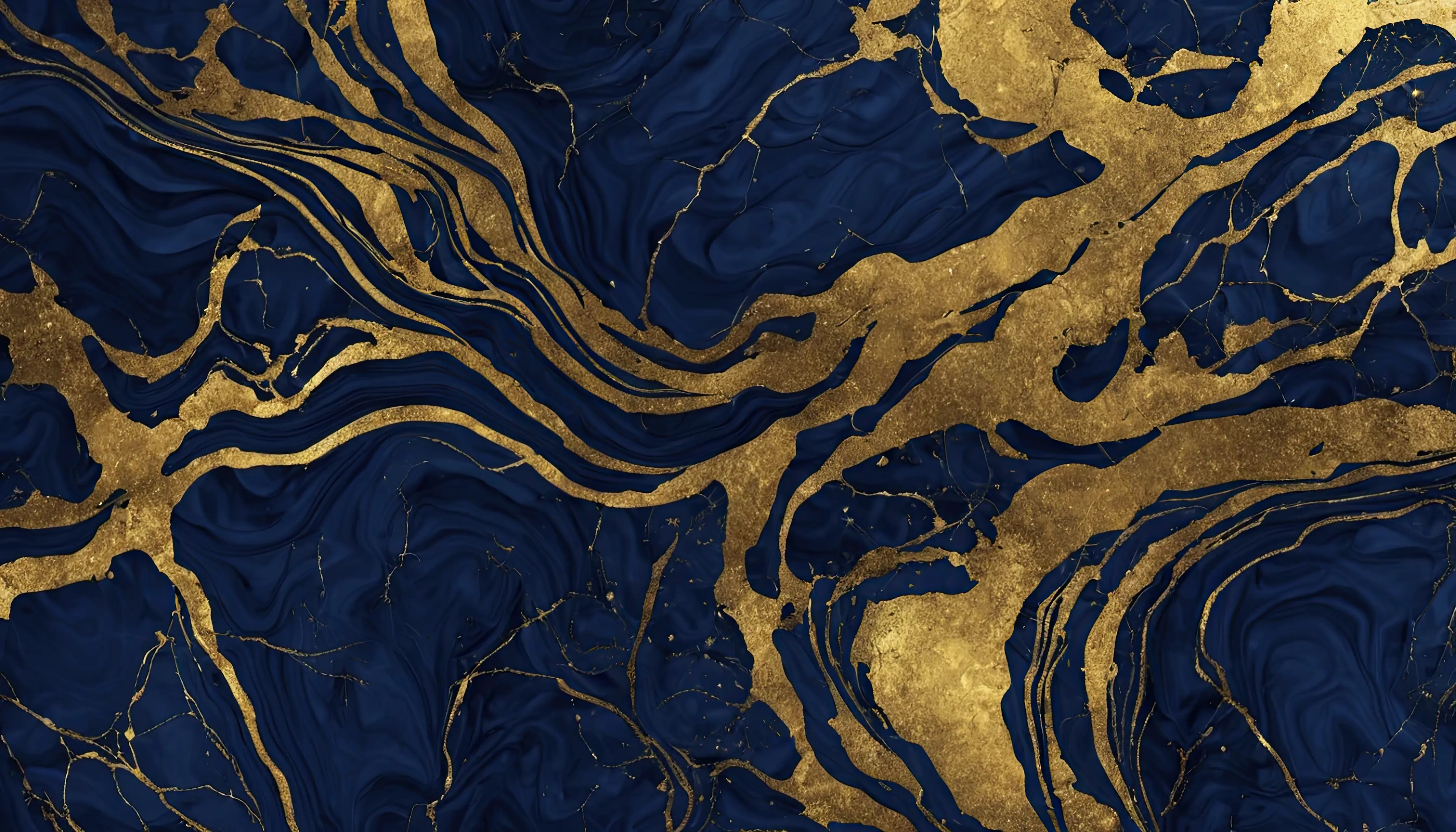 Blue background with gold streaks.